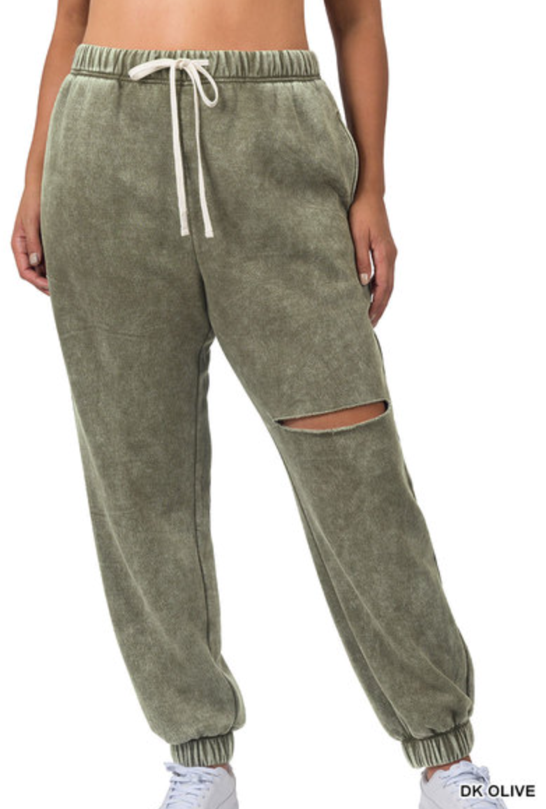 Zenana - Acid Wash Joggers