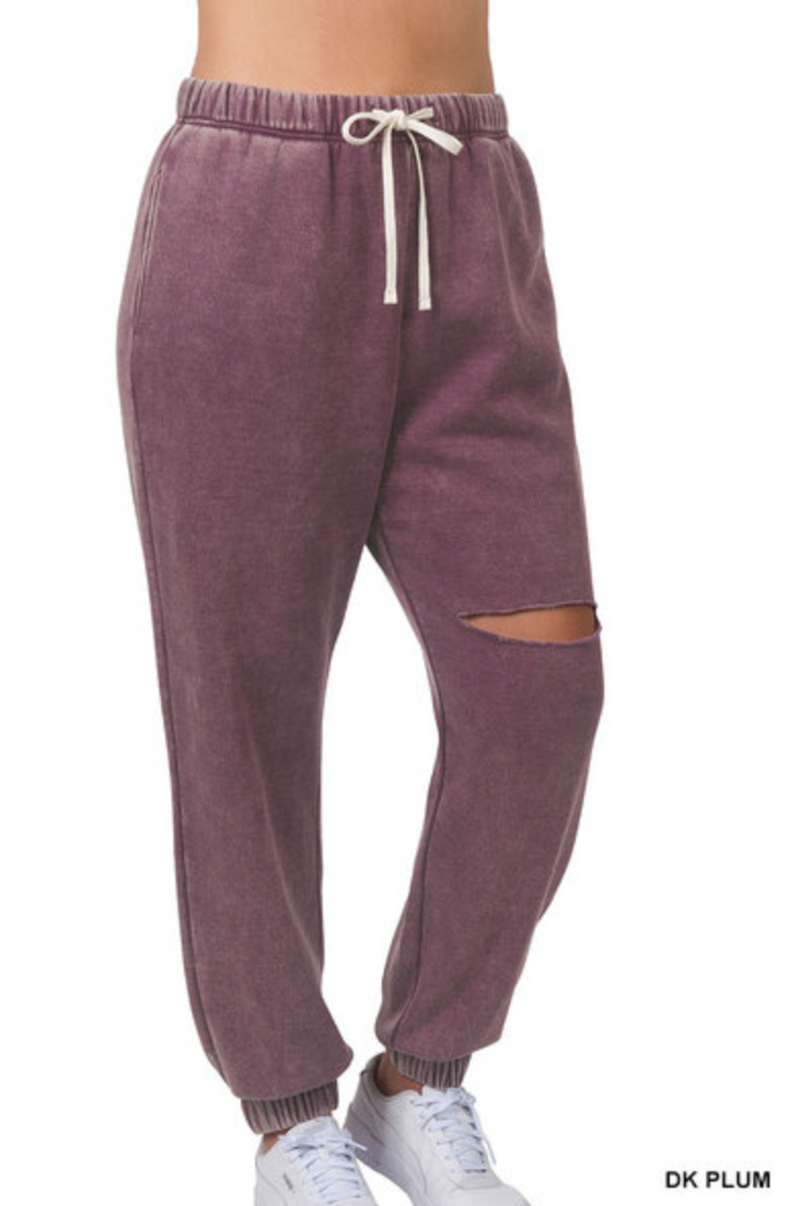 Zenana - Acid Wash Joggers
