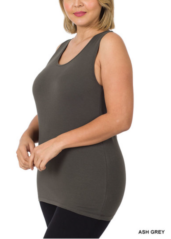 Zenana - Cotton Racerback Tank Top