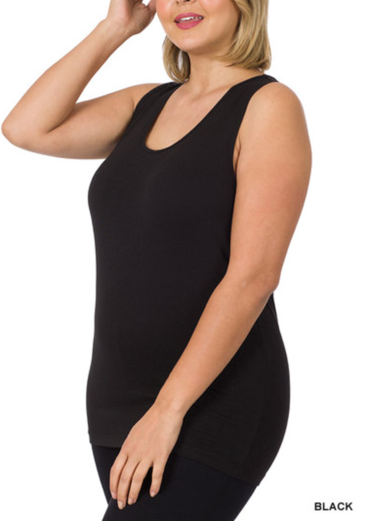 Zenana - Cotton Racerback Tank Top