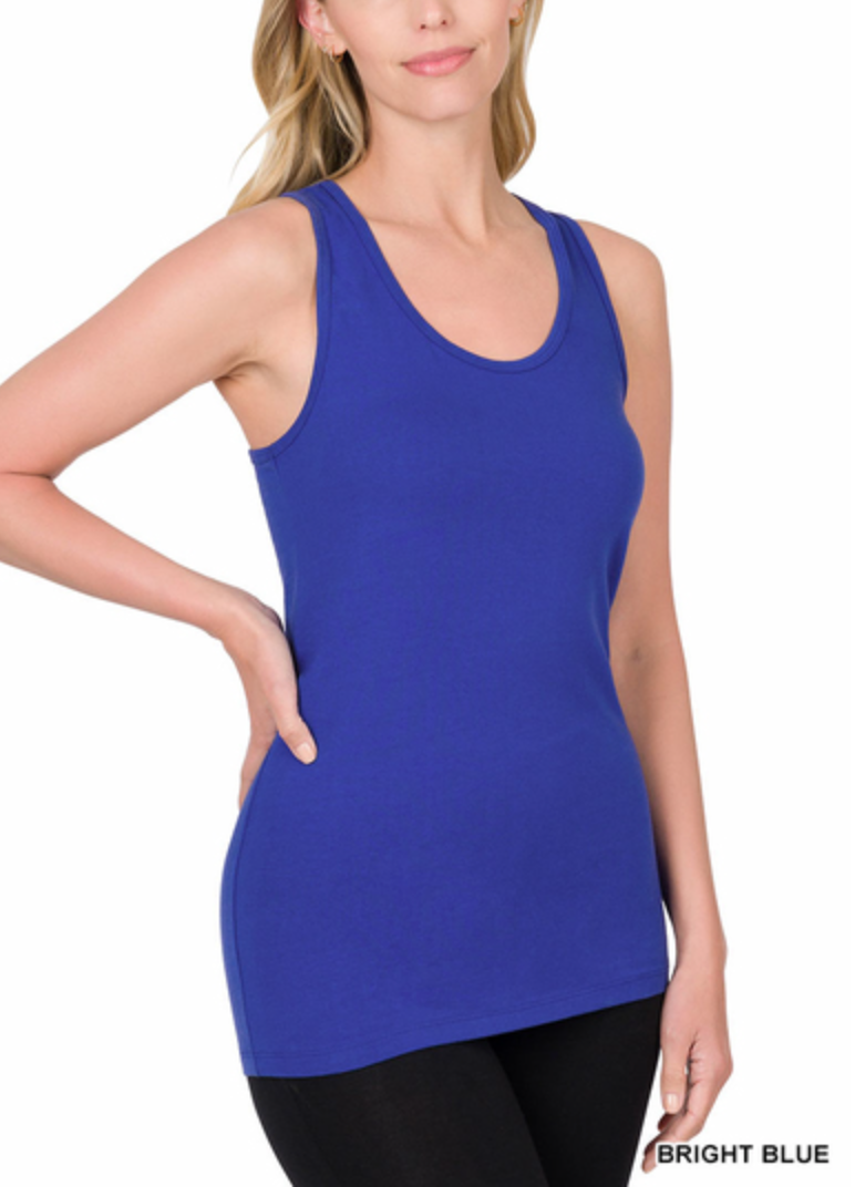 Zenana - Cotton Racerback Tank Top