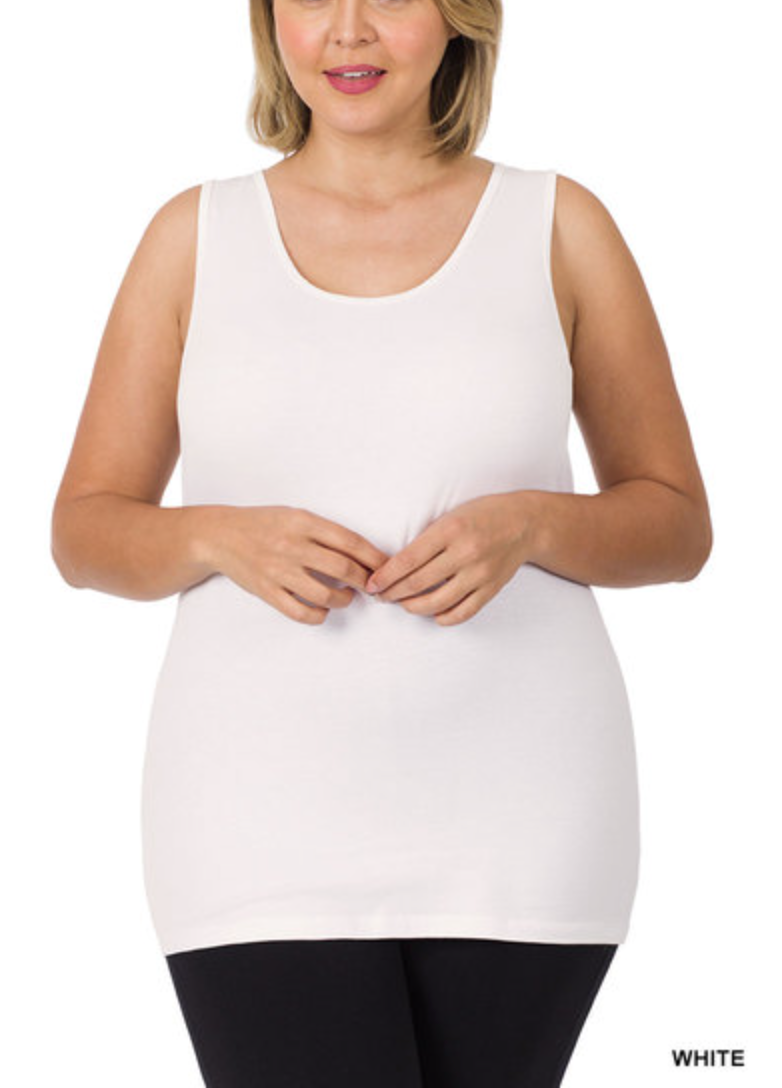 Zenana - Cotton Racerback Tank Top