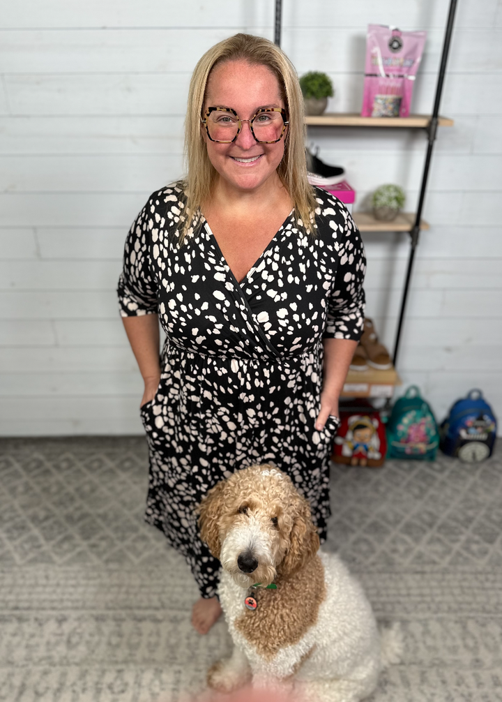 Michelle Mae - Black Spots Dress