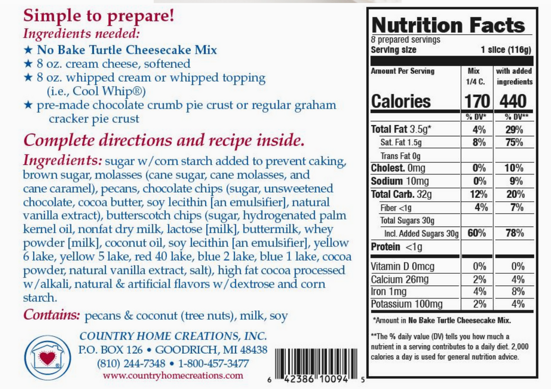 CHC - Turtle Cheesecake Mix