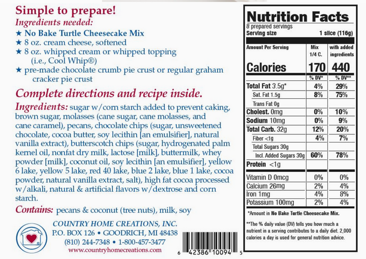 CHC - Turtle Cheesecake Mix