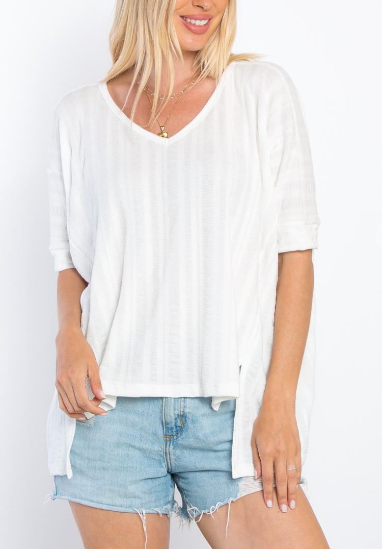 BE Stage - Boxy V Neck Tee