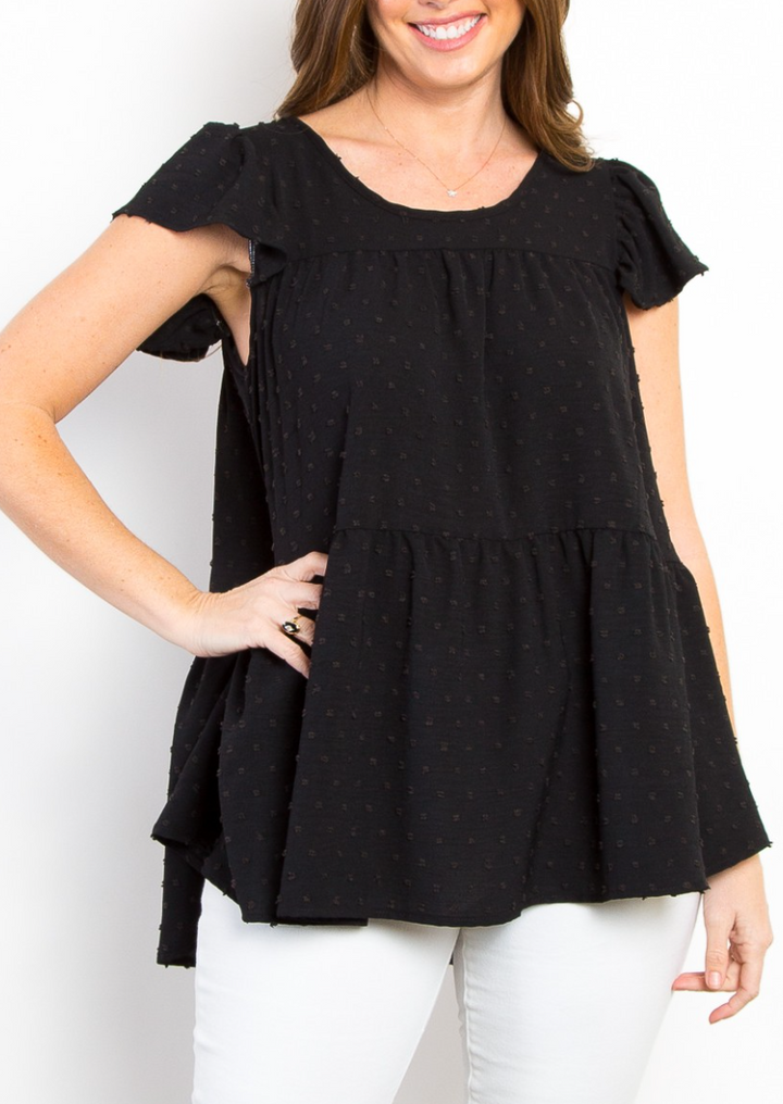 BE Stage - Swiss Dot Babydoll Top