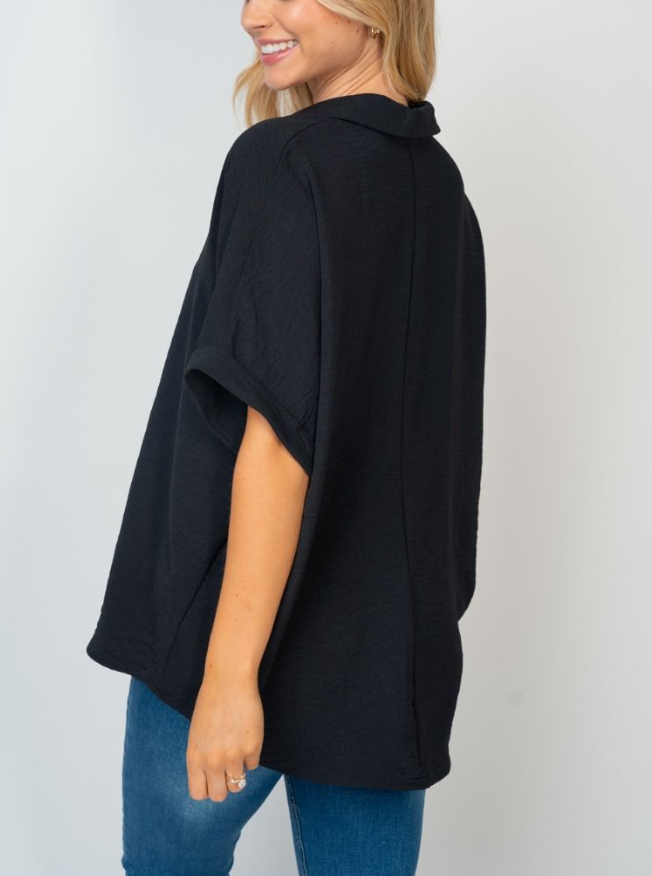 White Birch - Collared V Neck Top