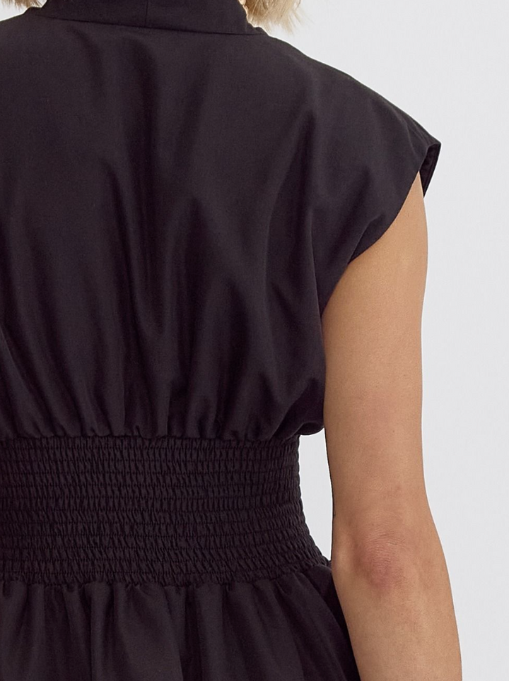 Entro - Black Zipper Dress