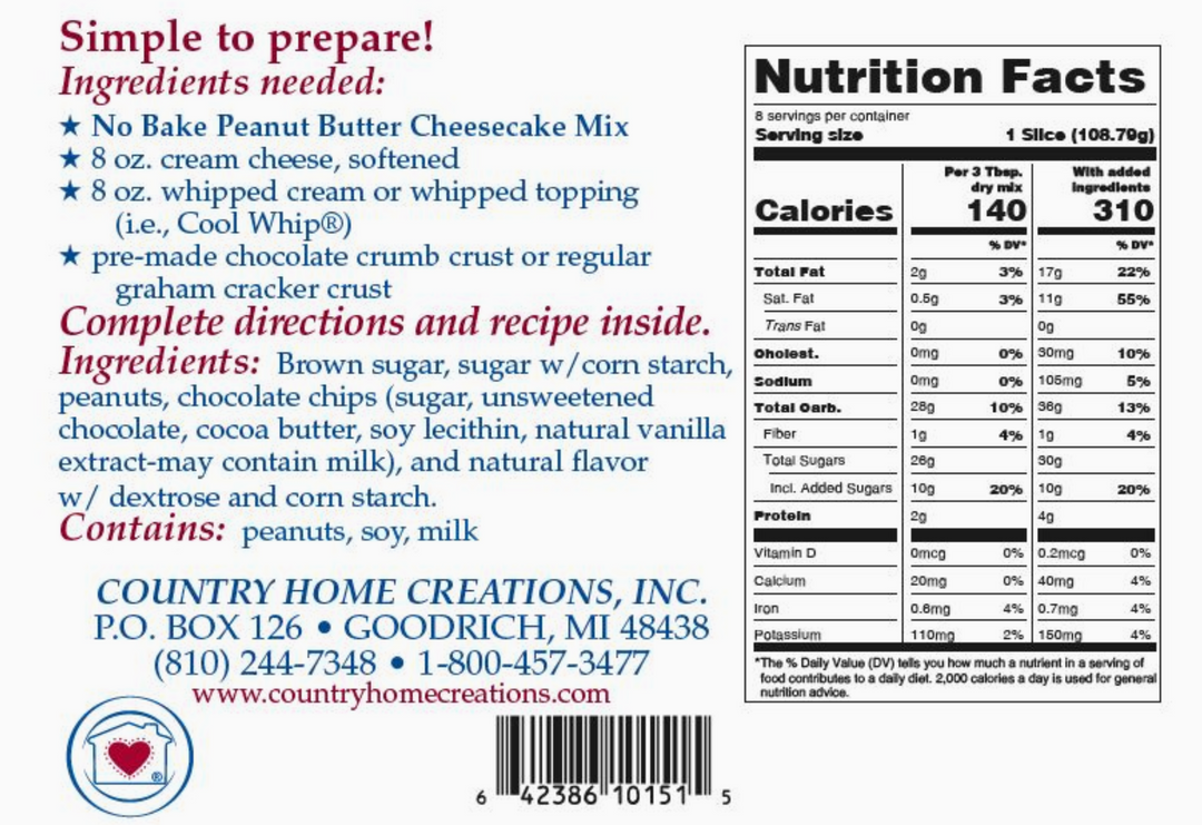 CHC - Peanut Butter Cheesecake Mix