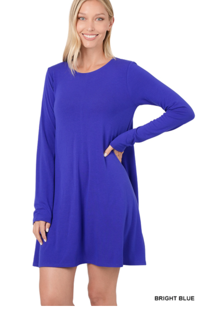 Zenana - Long Sleeve Tunic with Pocket