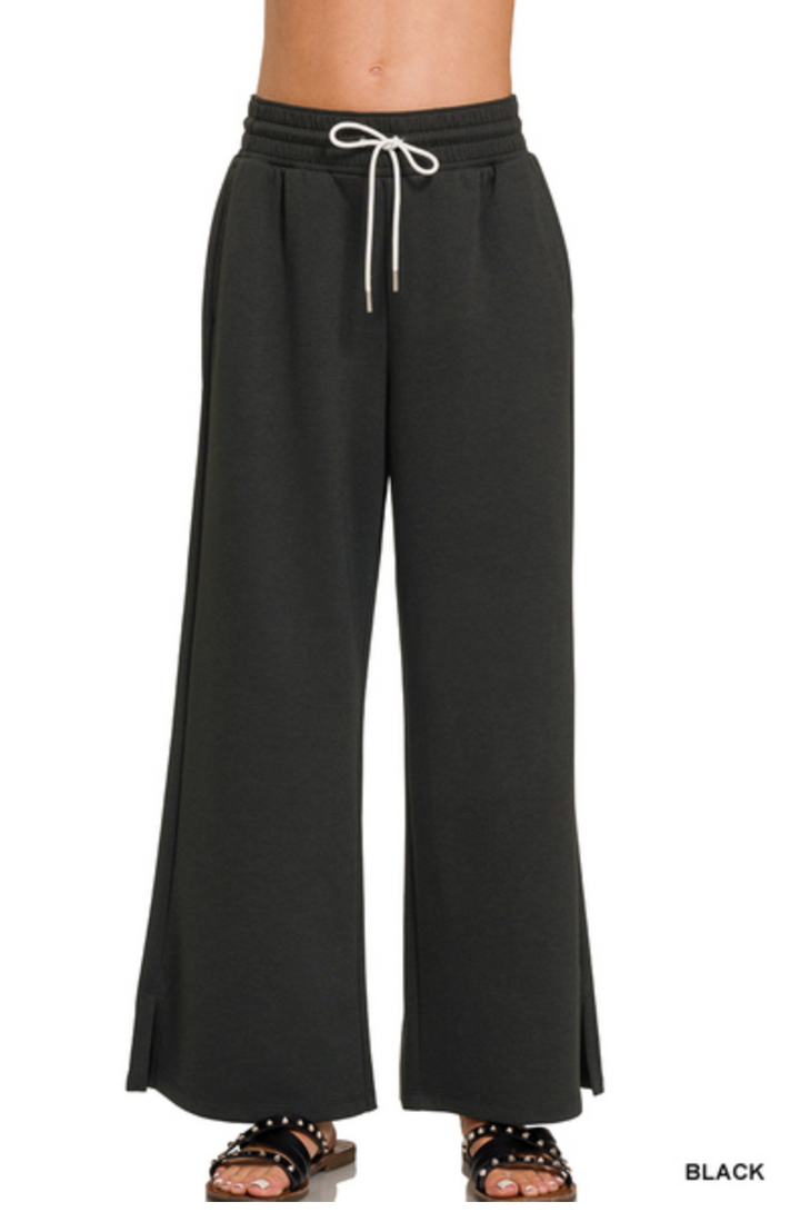 Zenana - Scuba drawstring pants