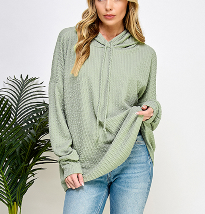 Blumin - Twist Ribbed Hoodie