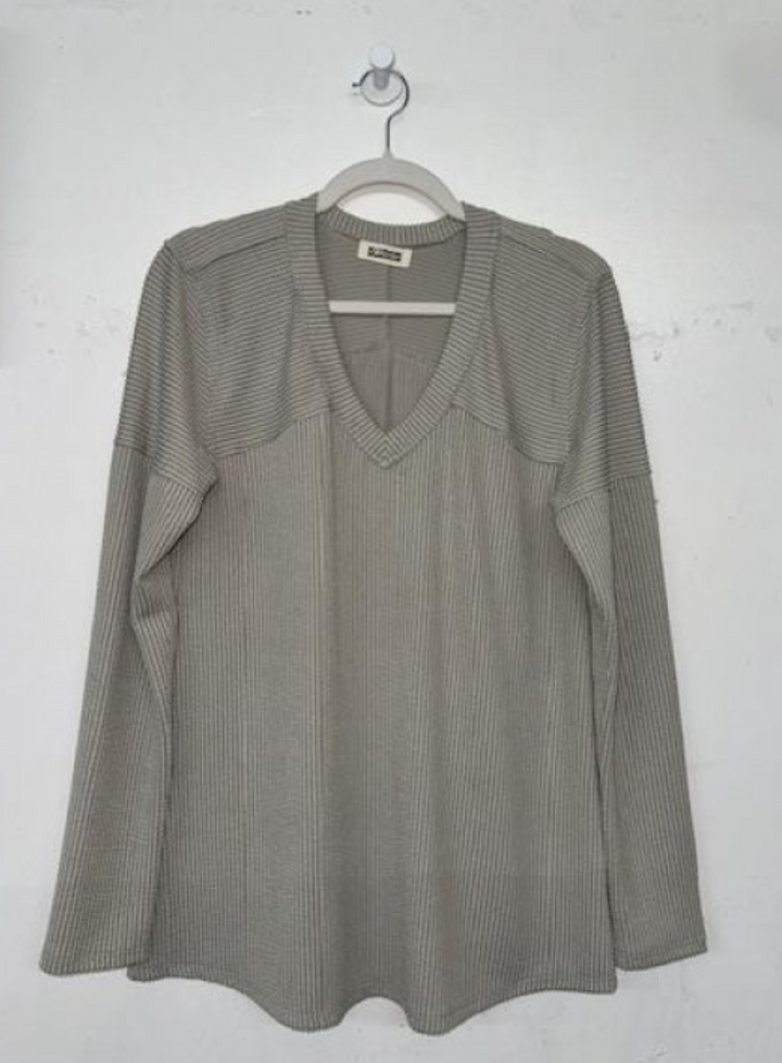 Blumin - Long Sleeve Ribbed Top