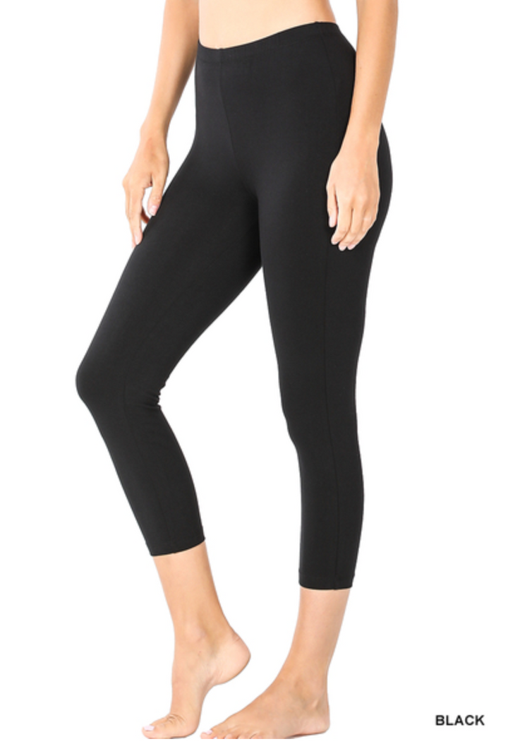 Zenana - Premium cotton capri leggings