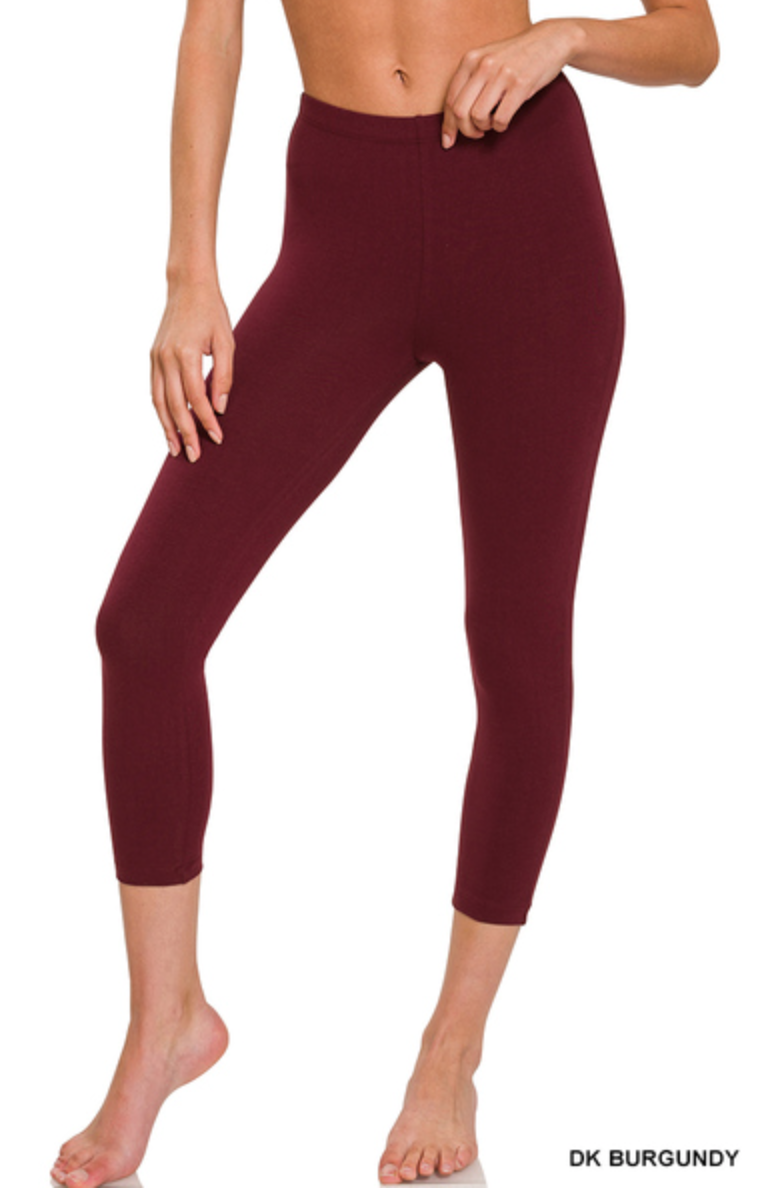 Zenana - Premium cotton capri leggings