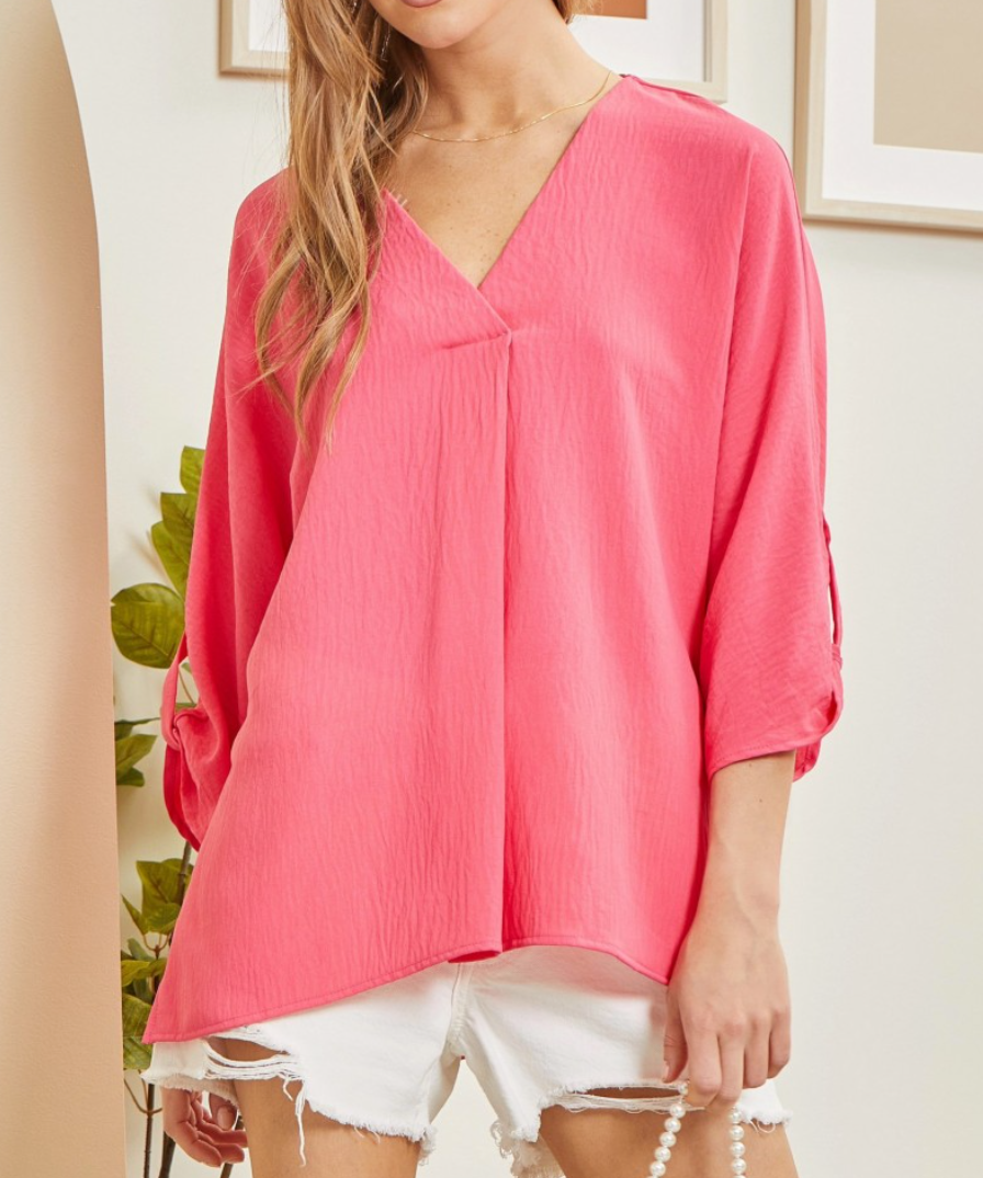Andree by Unit - V Neck Solid Blouse