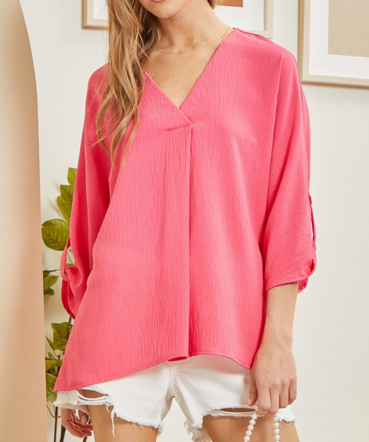 Andree by Unit - V Neck Solid Blouse