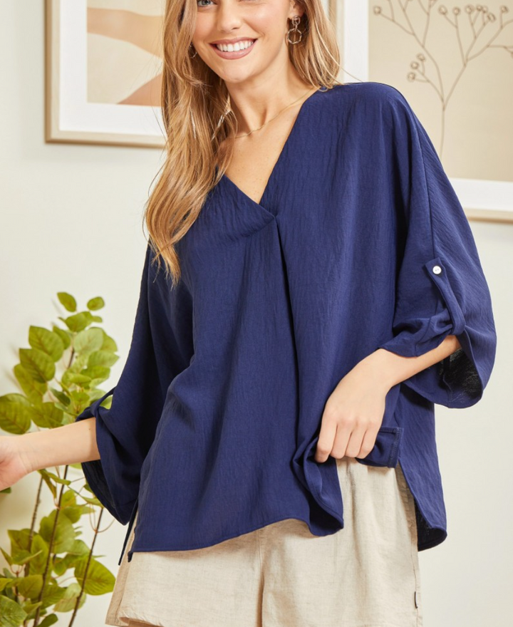 Andree by Unit - V Neck Solid Blouse