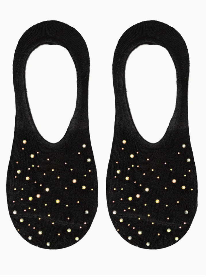 No-Show Liner Socks w/ Crystal Jewel Embellishments