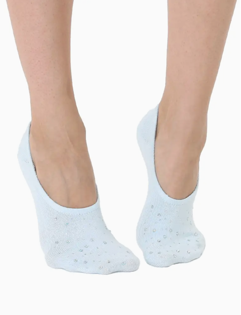 No-Show Liner Socks w/ Crystal Jewel Embellishments