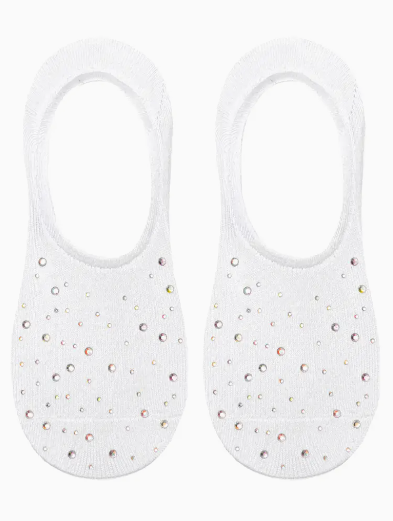 No-Show Liner Socks w/ Crystal Jewel Embellishments