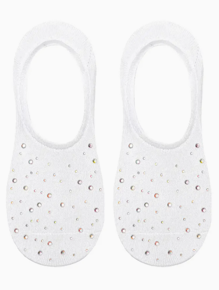 No-Show Liner Socks w/ Crystal Jewel Embellishments