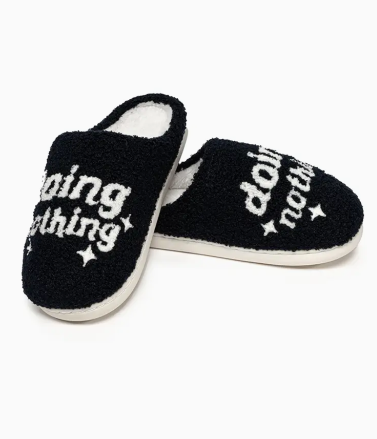 Indoor / Outdoor Slippers - "Doing Nothing" - Navy