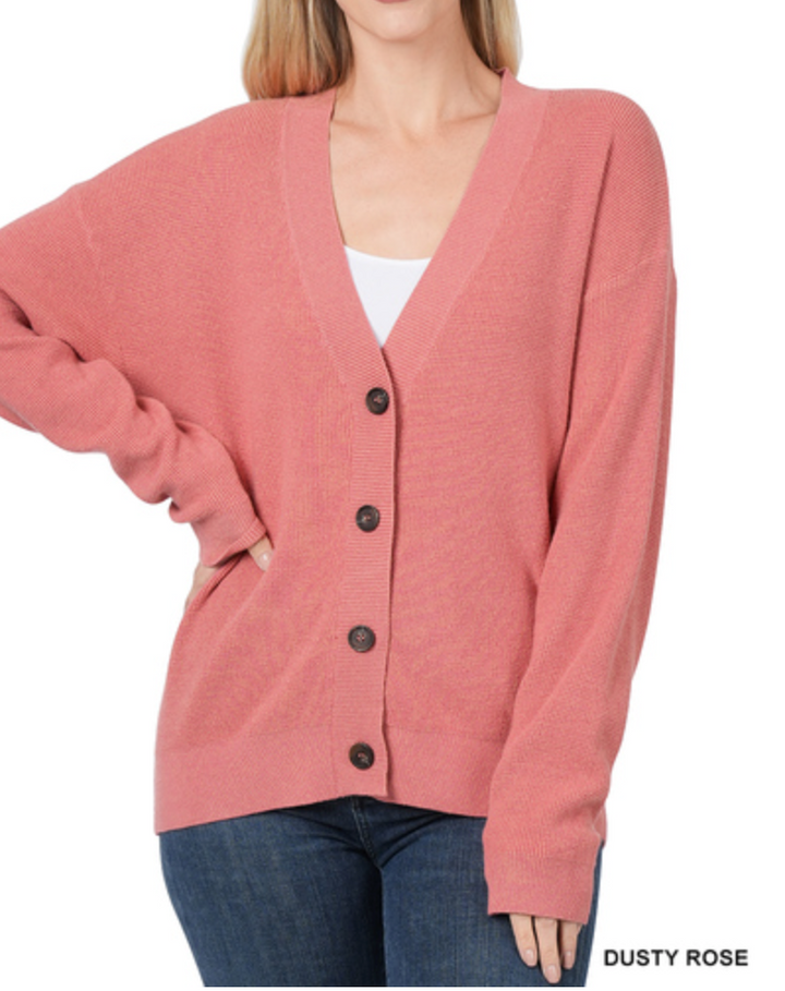 Zenana - Viscose sweater cardigan