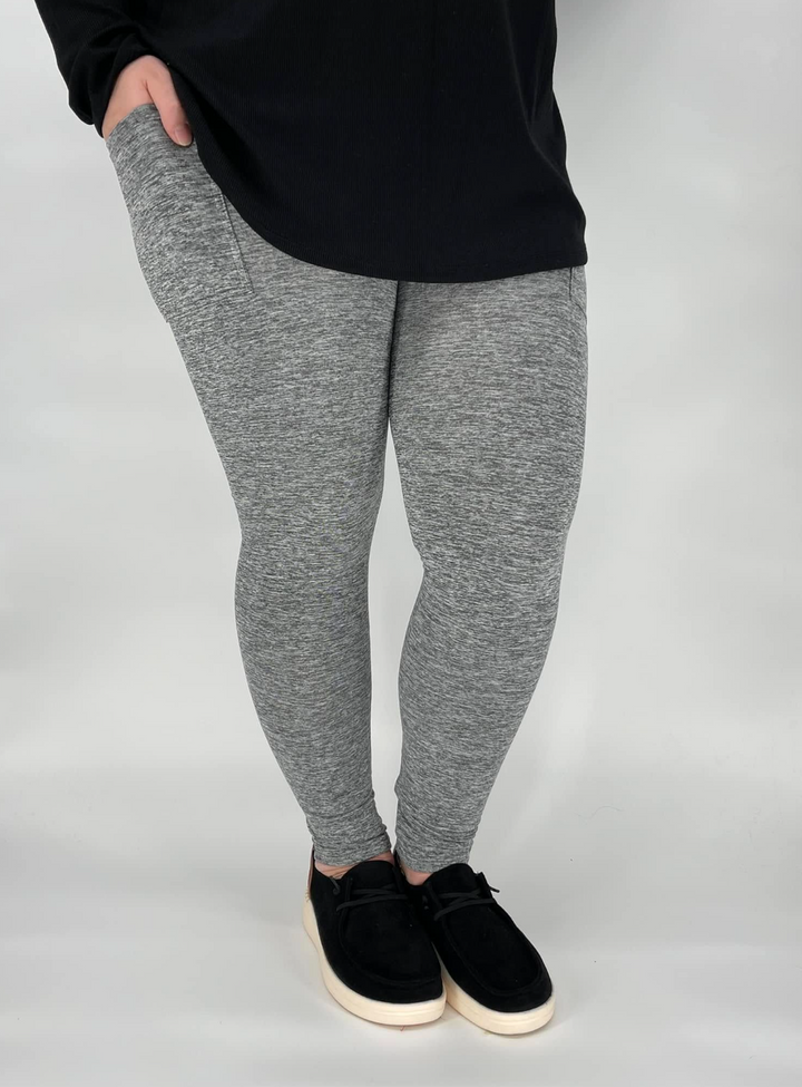 Heathered Fleece Lined Leggings