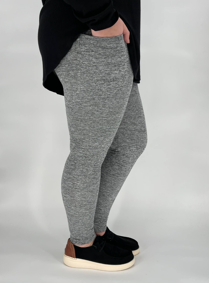 Heathered Fleece Lined Leggings