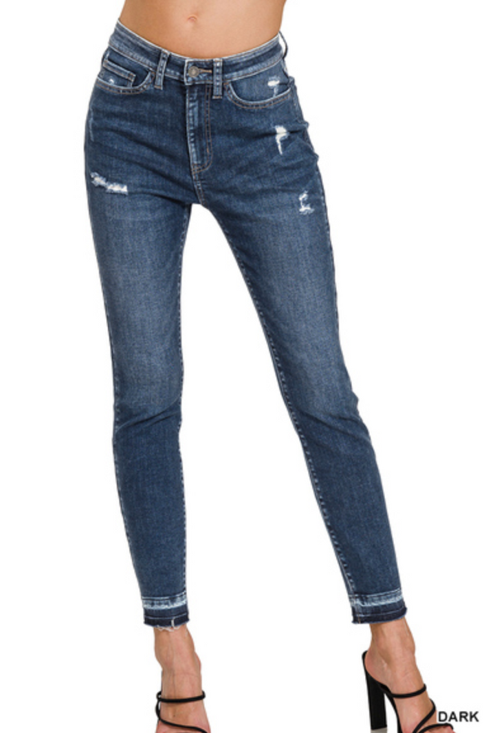 Zenana - High rise cropped skinny denim pants
