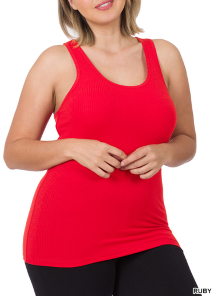 Zenana - Ribbed Tank Top