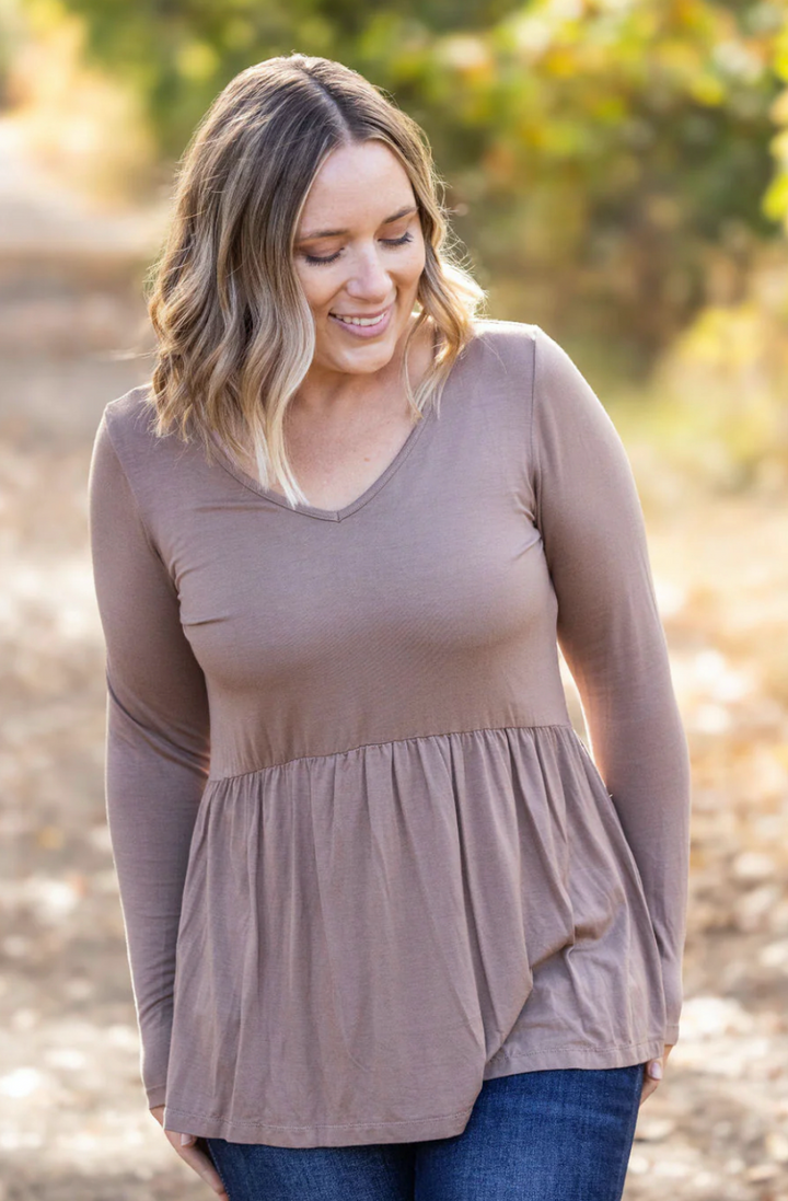 Michelle Mae - Long Sleeve Sarah Ruffle Top
