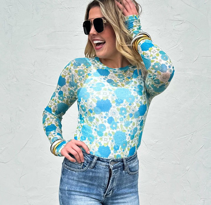 Blakeley - Vintage Floral Mesh Top