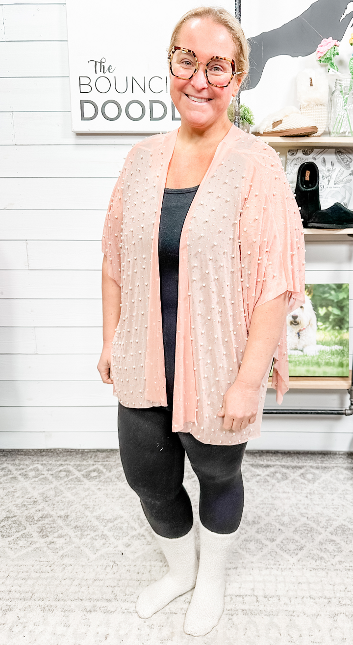 White Birch - Pearl & Rhinestone Cardigan