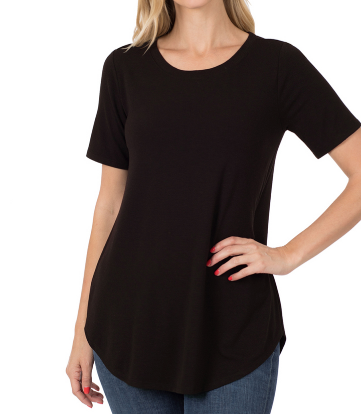 Zenana - Short Sleeve Round Neck Top