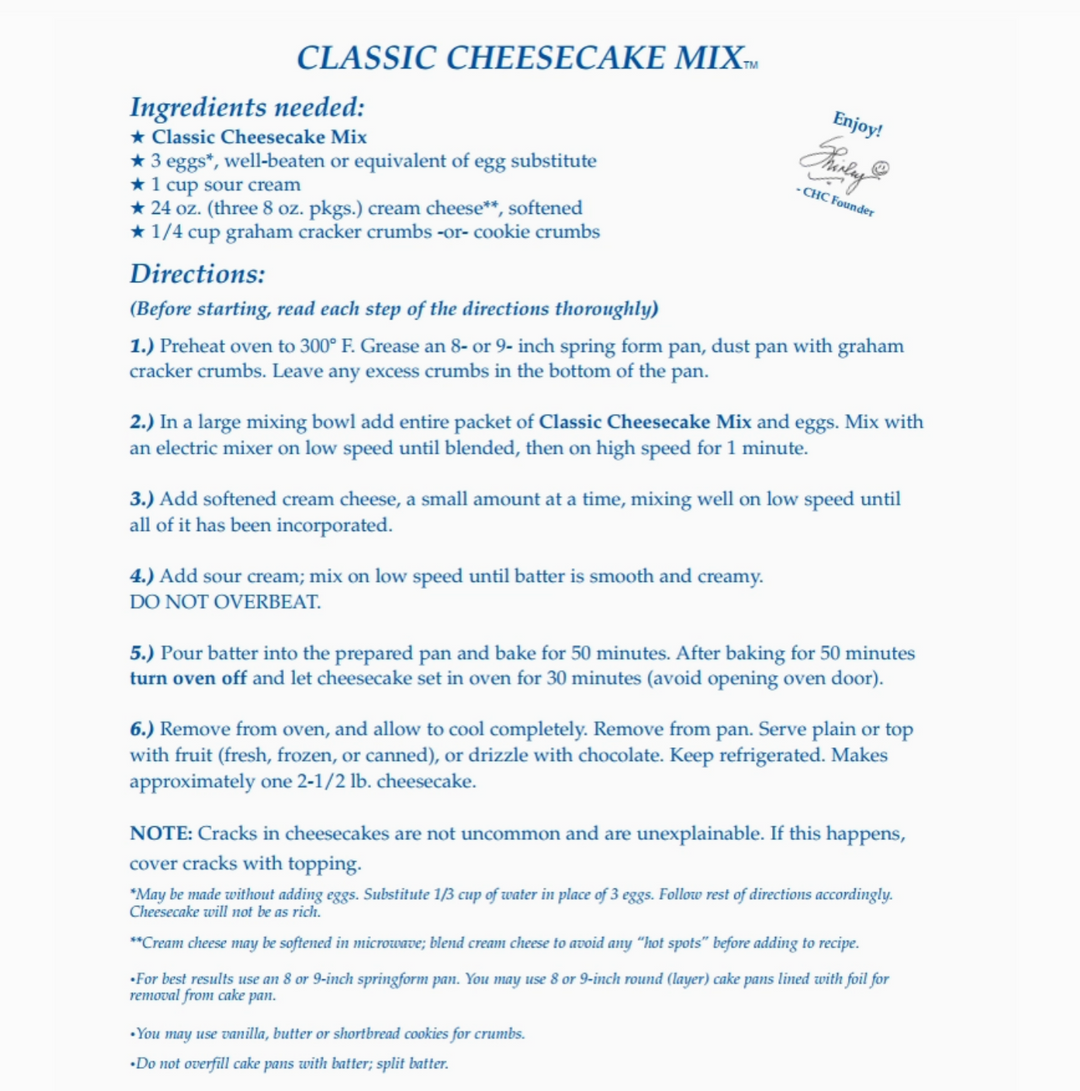 CHC - Classic Cheesecake Mix