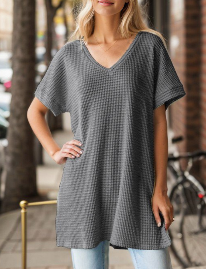 Heimish - V Neck Waffle Top