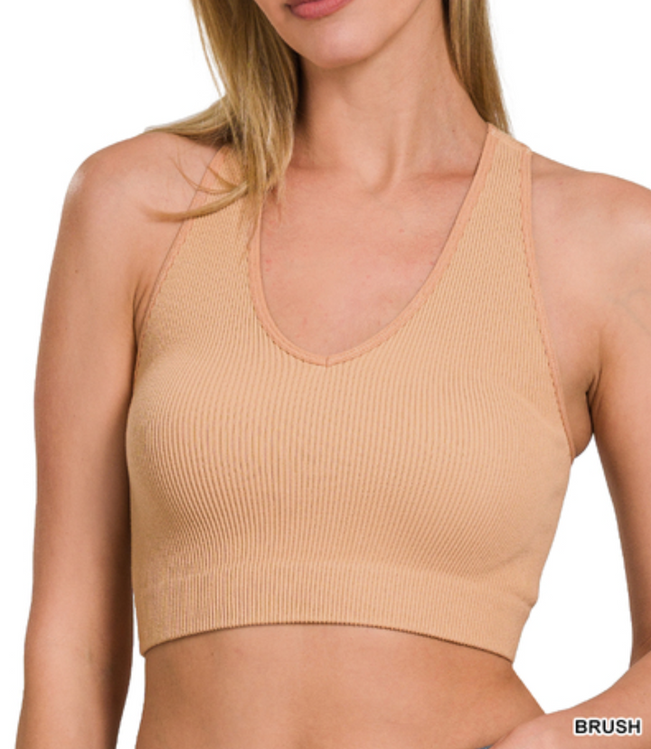 Zenana - Seamless Ribbed Bralette/Tank