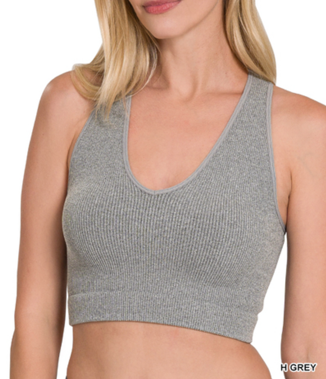 Zenana - Seamless Ribbed Bralette/Tank