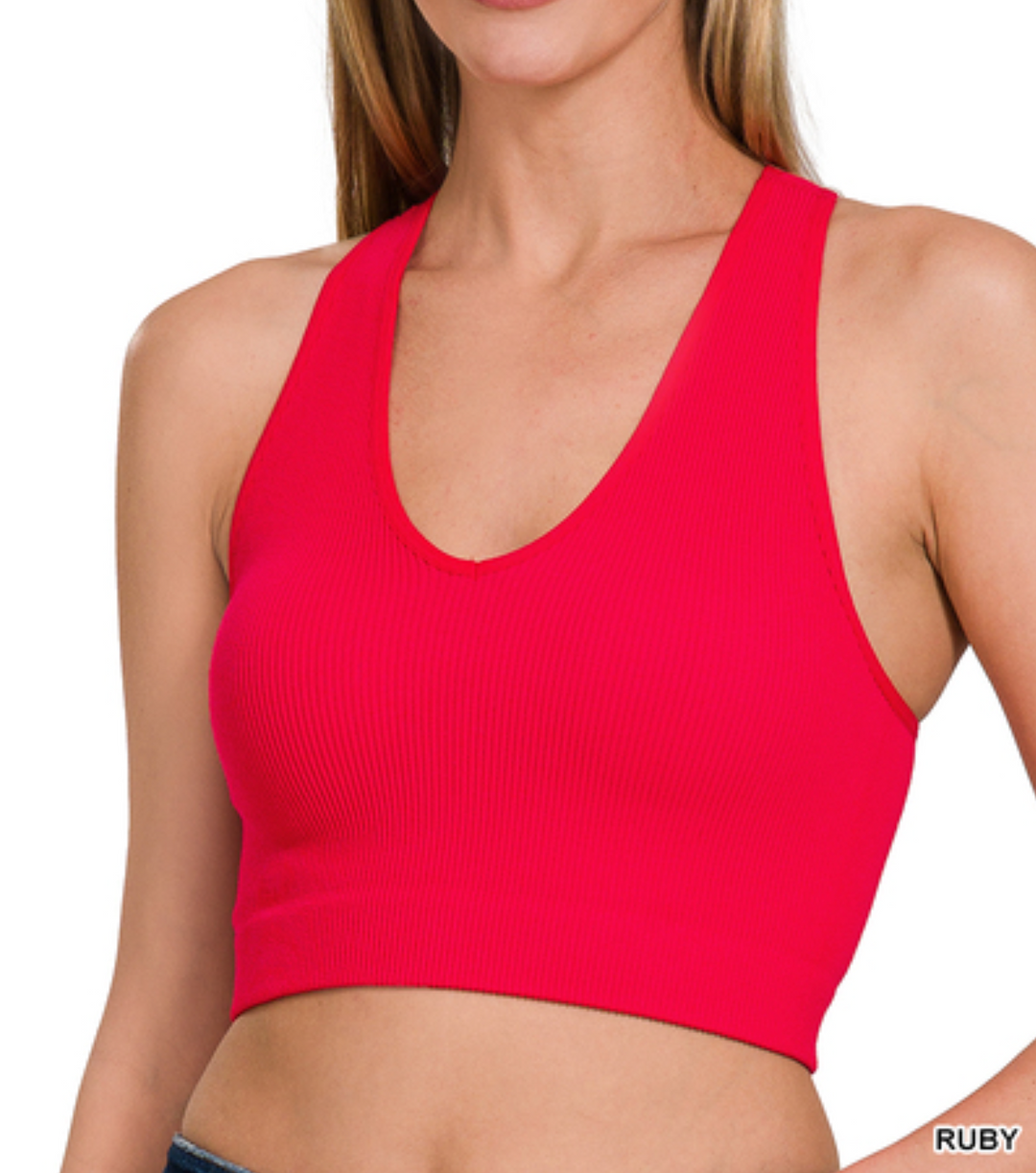 Zenana - Seamless Ribbed Bralette/Tank