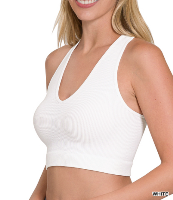 Zenana - Seamless Ribbed Bralette/Tank