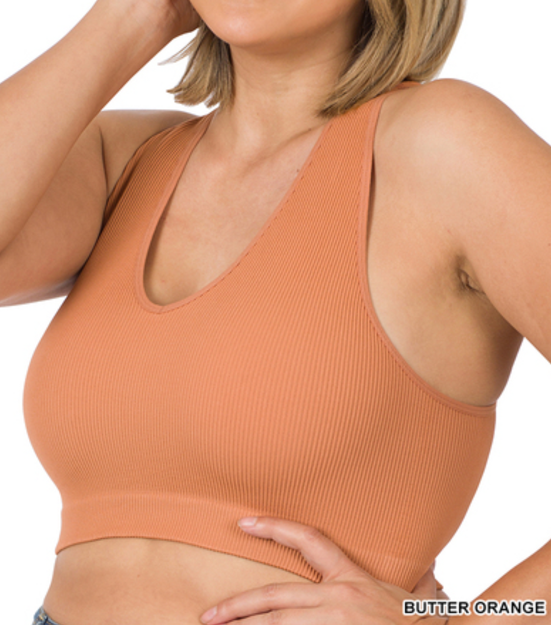 Zenana - Seamless Ribbed Bralette/Tank