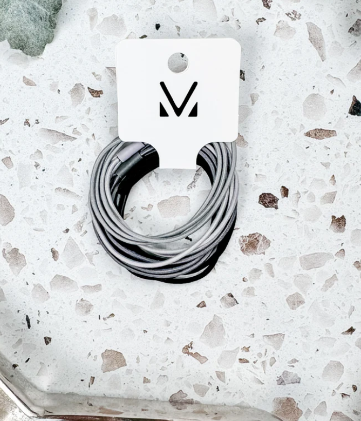 Black and Grey Hair Tie Sets