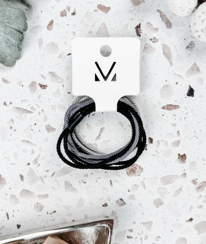 Black and Grey Hair Tie Sets