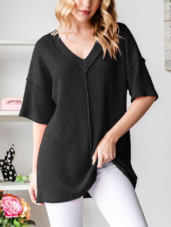 Heimish - V Neck Waffle Top