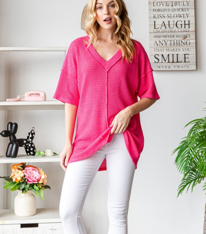 Heimish - V Neck Waffle Top