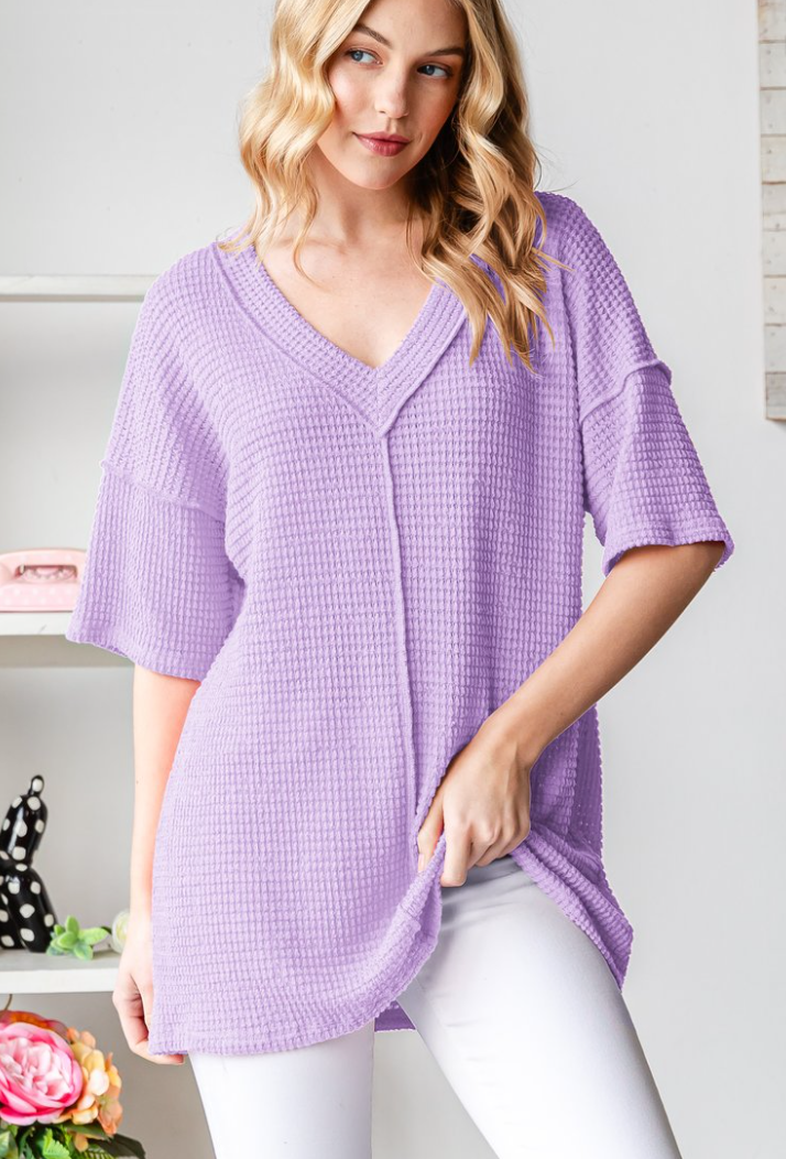 Heimish - V Neck Waffle Top