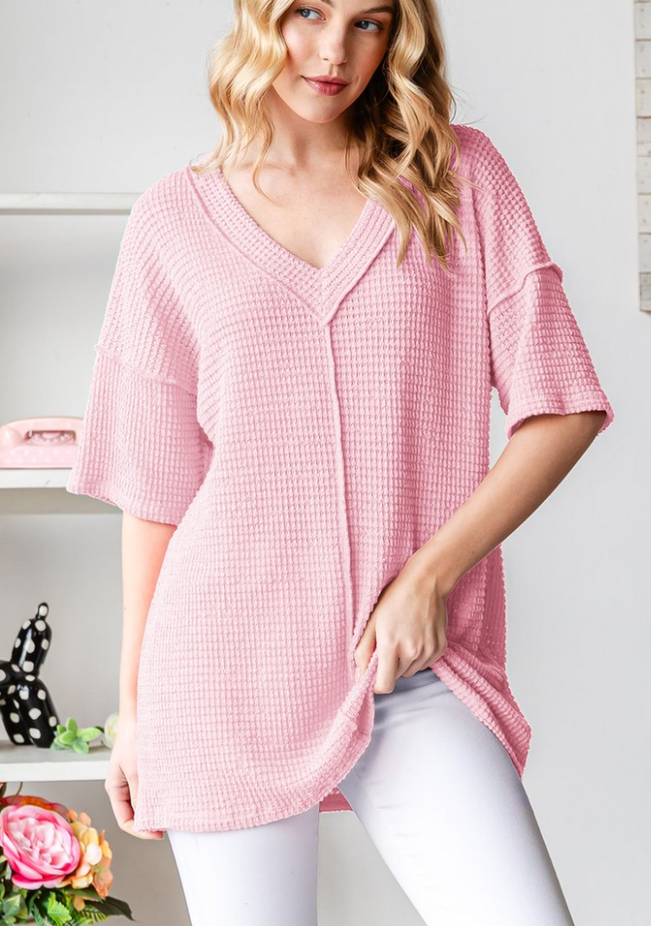 Heimish - V Neck Waffle Top